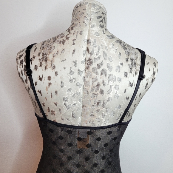 PINK Victoria's Secret Polka Dots Mesh Sheer Bodysuit. - Picture 8 of 15